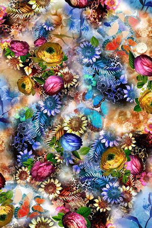 花卉印花华亿平台图片