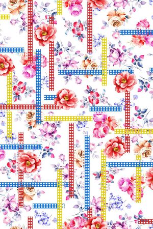 花卉印花华亿平台图片