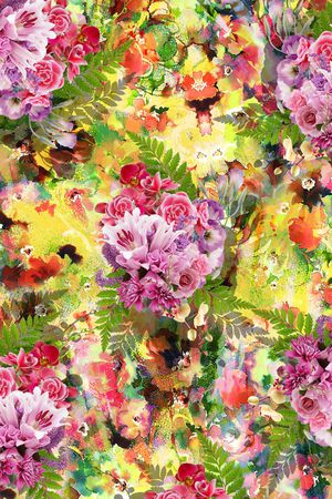 花卉印花华亿平台图片