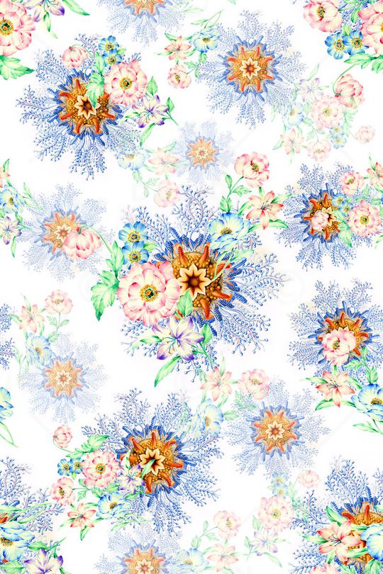 花卉印花华亿平台图片