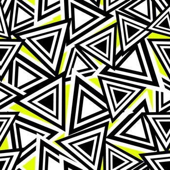 361226-A032复古波普黑白醒目三角形