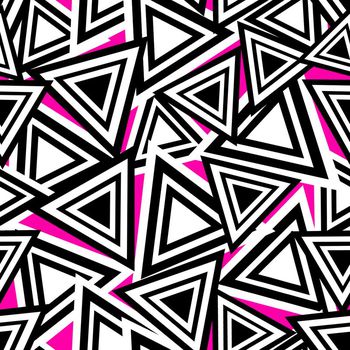 361227-A032复古波普黑白醒目三角形