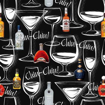 361257-酒吧夜生活品酒调酒师鸡尾酒男装印花