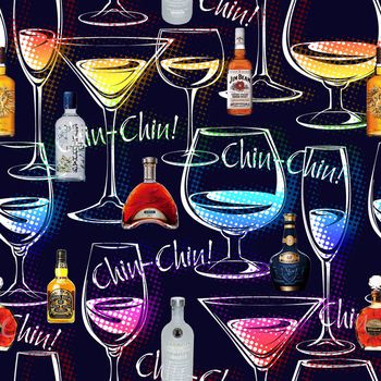 361258-酒吧夜生活品酒调酒师鸡尾酒印花1