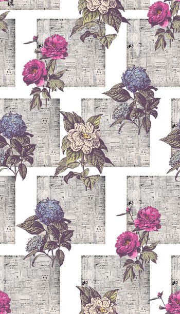 花卉植物印花华亿平台图片