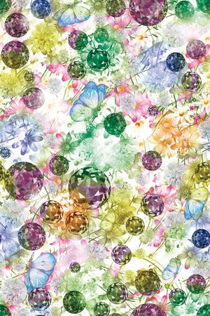 水彩水墨印花华亿平台图片