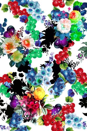 花卉印花华亿平台图片