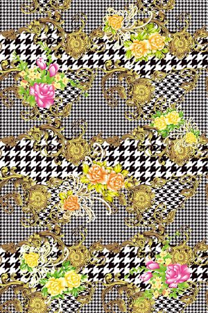 波点格子花印花华亿平台图片