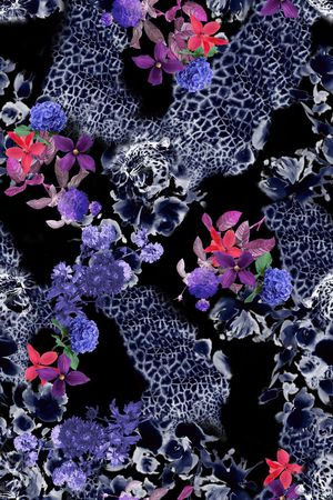 动物纹花印花华亿平台图片