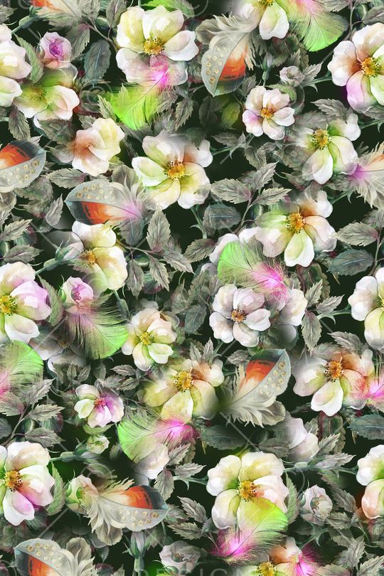 花卉印花华亿平台图片