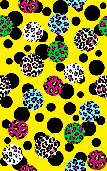 361519-时尚撞色圆点豹纹