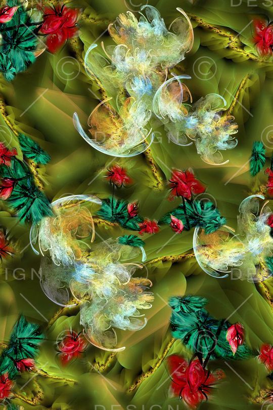 抽象图案印花华亿平台图片