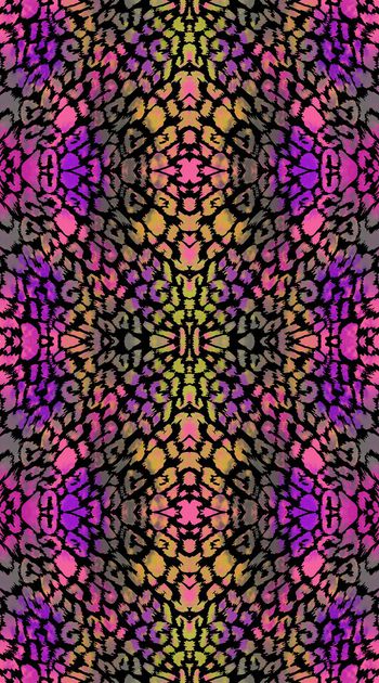 361654-手绘水彩渐变豹纹动物纹秋冬羽绒服大