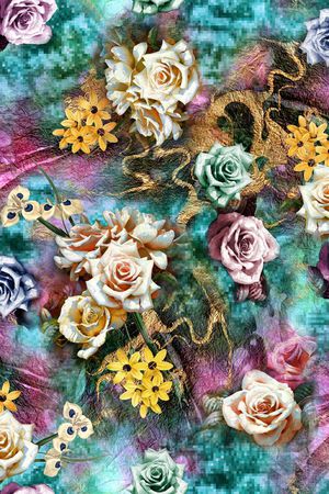 花卉印花华亿平台图片