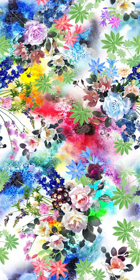 花卉印花华亿平台图片