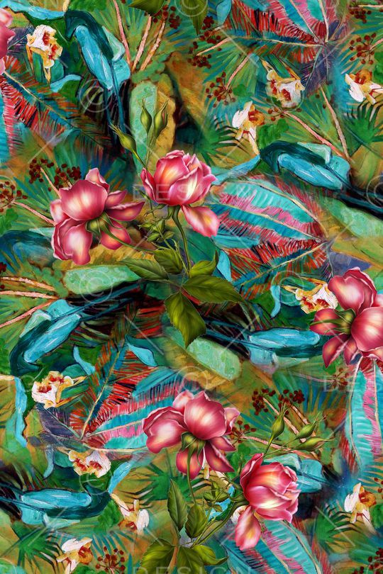 花卉印花华亿平台图片