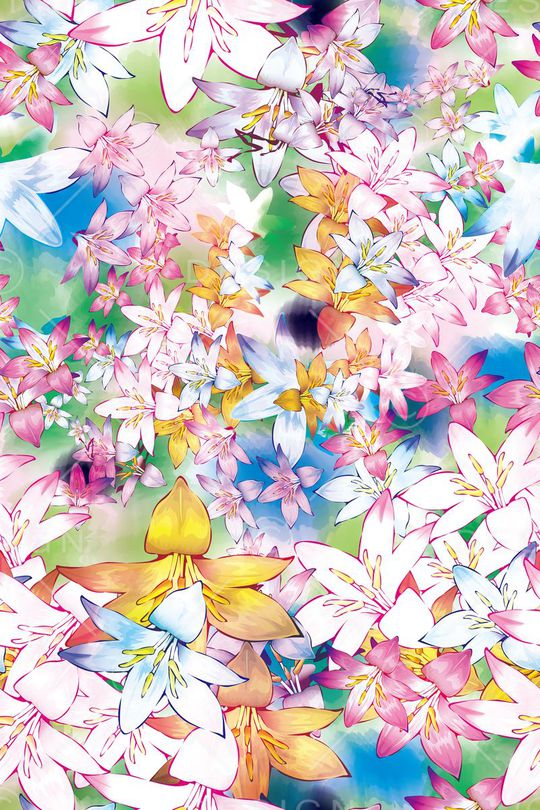 花鸟花卉印花华亿平台图片