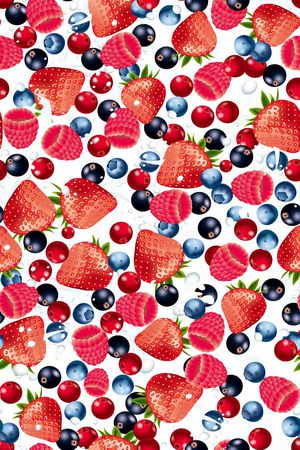 水果蔬菜田园风印花华亿平台图片