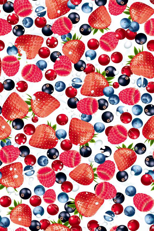 水果蔬菜田园风印花华亿平台图片