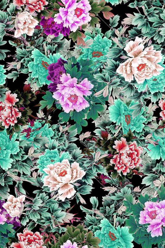 花卉印花华亿平台图片