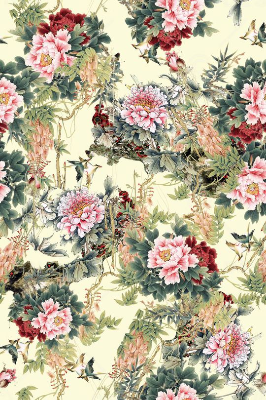 花卉印花华亿平台图片