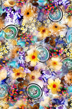 花卉印花华亿平台图片