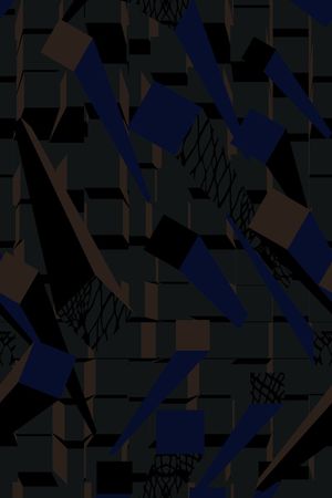 抽象几何印花华亿平台图片