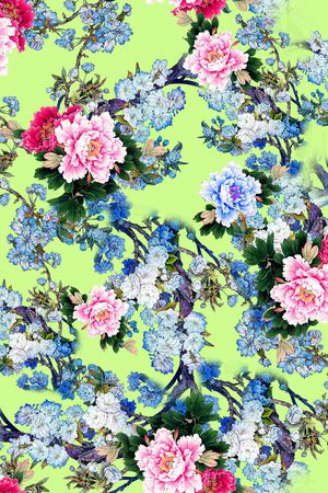 花卉印花华亿平台图片