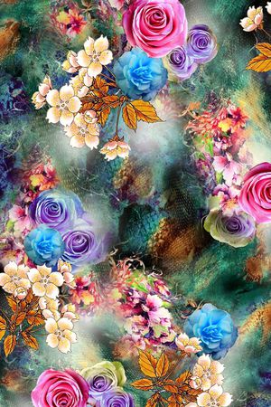 手绘印花华亿平台图片