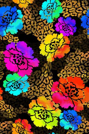 花卉印花华亿平台图片