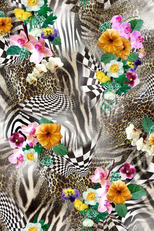 花卉印花华亿平台图片