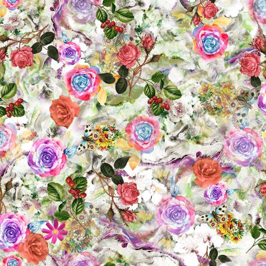 花卉印花华亿平台图片