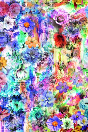 花卉印花华亿平台图片