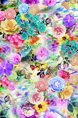 花卉印花华亿平台图片