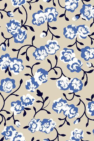 田园风印花华亿平台图片