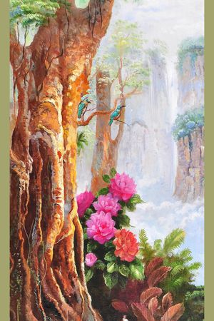 花卉印花华亿平台图片