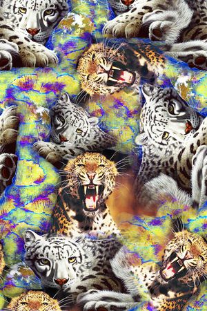 豹纹印花华亿平台图片