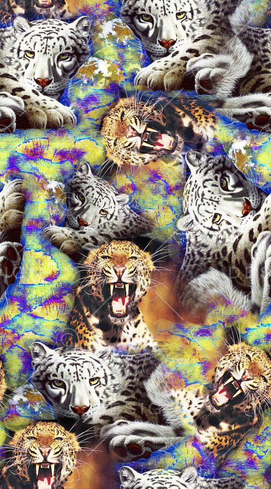 豹纹印花华亿平台图片