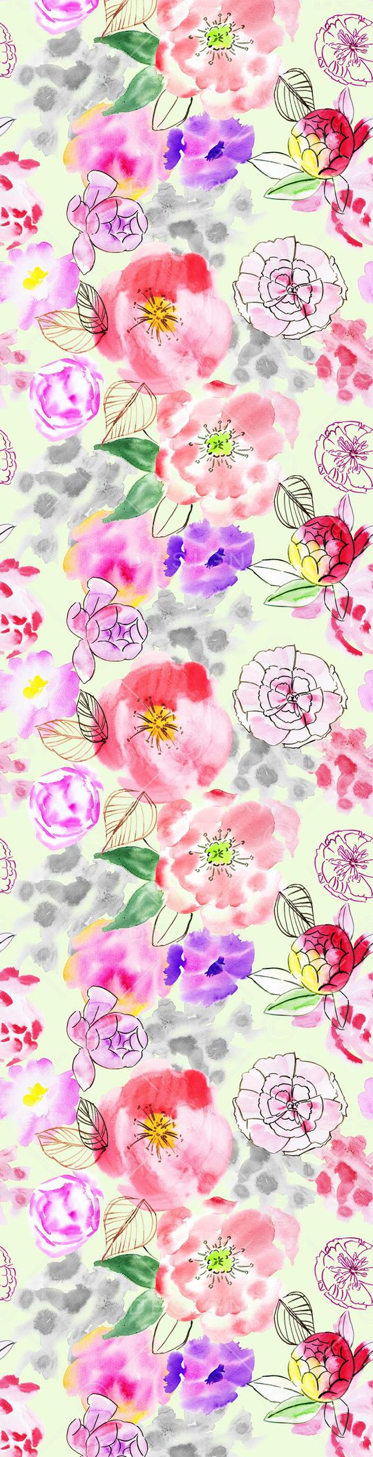 抽象花卉印花华亿平台图片