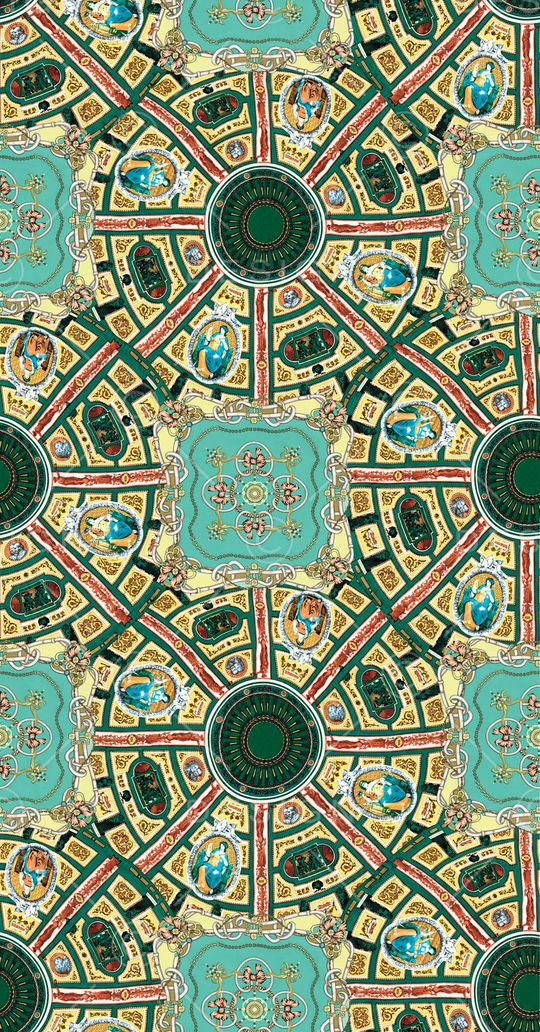 欧式复古印花华亿平台图片