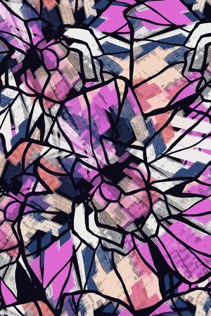 不规则几何印花华亿平台图片