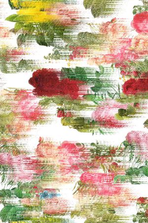 抽象花卉印花华亿平台图片