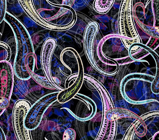 佩斯利纹印花华亿平台图片