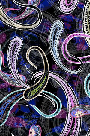 佩斯利纹印花华亿平台图片