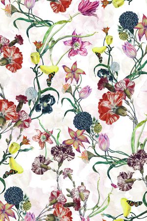 抽象花卉印花华亿平台图片