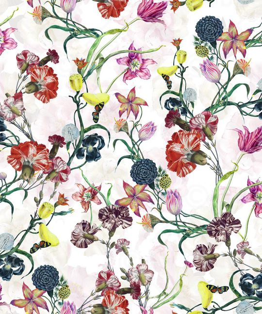 抽象花卉印花华亿平台图片