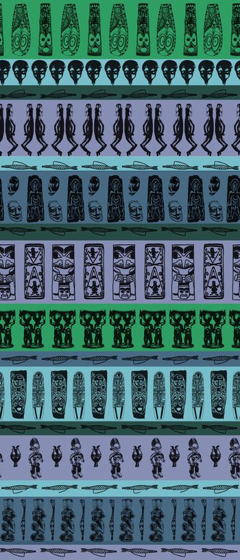 363414-民族部落手绘民族风图腾秋冬男装华亿平台