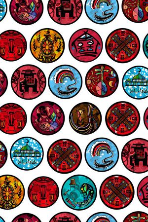 ♥红桃A〖复古时代〗印花华亿平台图片