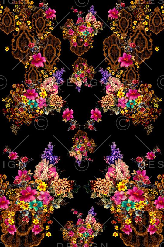 花卉-欧式花纹印花华亿平台图片