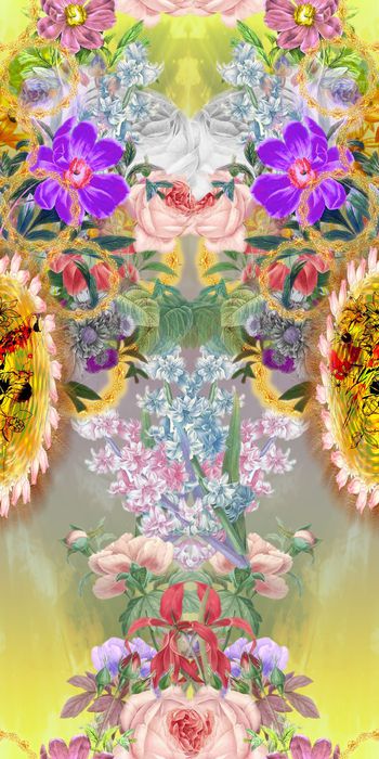 363740-定位花卉金属镂空组合